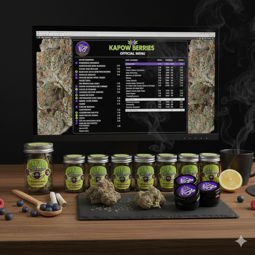 Kapow Berries Official Menu| Premium Cannabis & Hash Rosin Prices 1768607976202