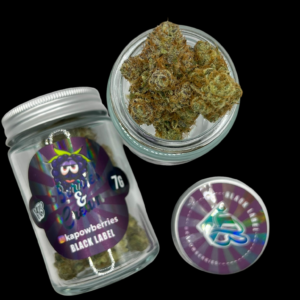 kapow berries | black label berries & cream 7g premium jar