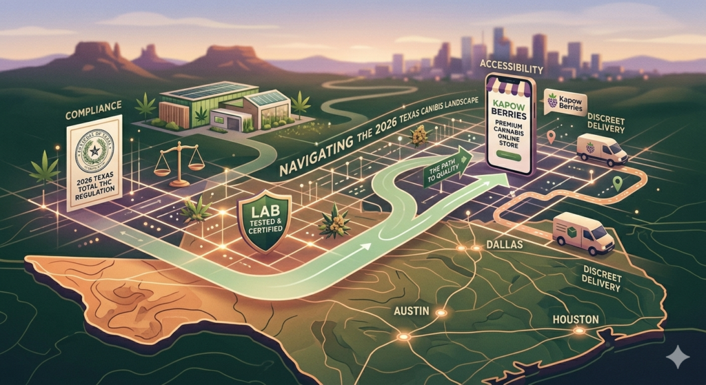 Kapow Berries: The Best Premium Cannabis Online Store Serving Texas in 2026 1774097542107