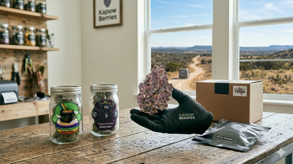 Kapow Berries: The Best Premium Cannabis Online Store Serving Texas in 2026 1774098101050