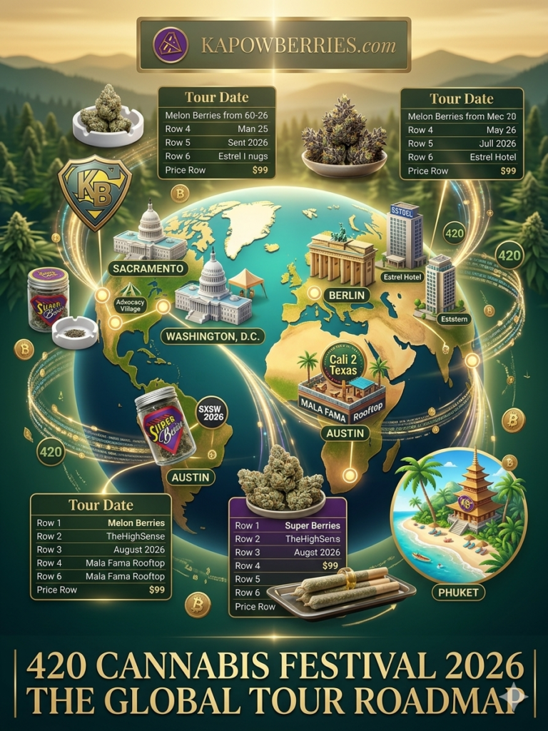 420 Cannabis Festival 2026: The Global Tour Guide by Kapow Berries 1775916116524